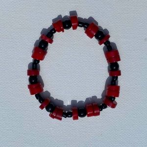 Bamboo coral beaded bracelet